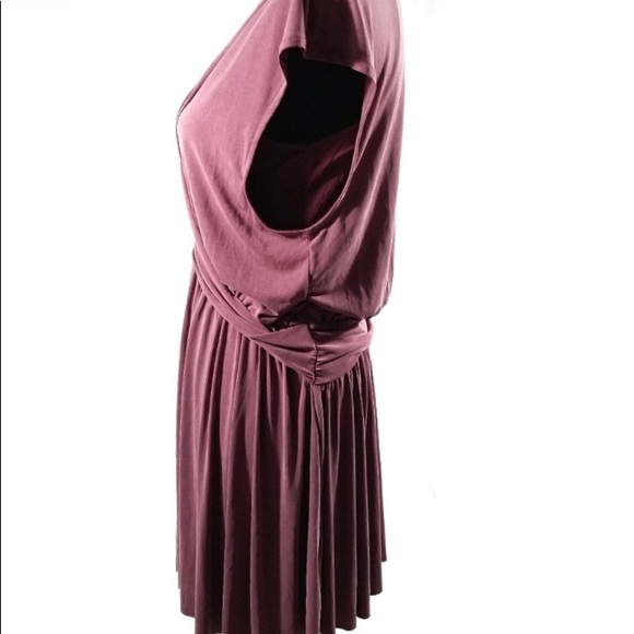 Free People Criss Cross Mini Dress in Mulberry - Picture 5 of 7